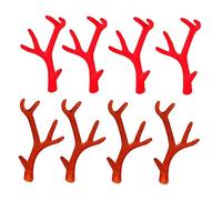 TINEASUR 8pcs Faux Antlers Christmas Headband Headgear Decor for Parties Cosplay and Christmas Celebrations Realistic Design Easy to Costumes for Group Photos