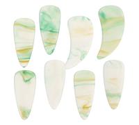 TINEASUR 8pcs Guzheng Finger Picks Double Arc Traditional Chinese Instrument Nails Left Hand String Nail Covers Professional Guzheng Picks for Practice and Recital