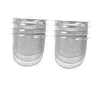 TINEASUR 8pcs Stainless Steel Tea Infuser Replacement Fine Mesh Filter Strainer Insert for Teapots and Tea Cups Detachable Easy to Clean Leaf Separator for Brewing