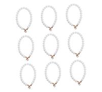 TINEASUR 9pcs Pearl Chain Pearl Bracelets Key Chain for Car Keys Keychains for Women Bangle Keyring Bracelet Cell Phone Automobile Accessories Holiday Key Chain Wallet Keychain Plastic