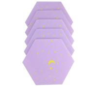 TINEASUR Acoustic Felt Wall Protectors and Reminder Message Boards Polyester Material 5pcs Hexagonal Felt Bulletin Board Tiles Sound Absorbing Decorative for Kindergarten and Bedrooms