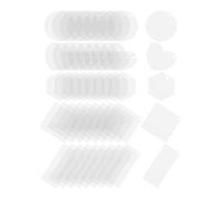 TINEASUR Acrylic Keychain Blanks Set Hexagon, 50pcs with, Rectangular, Heart Shapes, Carefully Polished Sublimation Products and for Making Pendants and Crafts