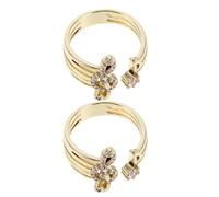 TINEASUR Adjustable Music Note Rings and Comfortable Fit for Couples 2pcs Elegant Gold Rhinestone Finger Jewelry with Lasting Shine for Proposals and Anniversaries