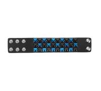TINEASUR Artificial Leather Bangle with Studded Design Comfortable Punk Style Faux Leather Wristband Bracelet Wear-resisting Material for Men and Women for Riding and Halloween Party