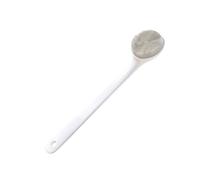 TINEASUR Bath Back Scrubber Bathing Brush 14.74x3.14x1.38inch Silicone Long Handle Easy to Hold White Adult Bathing Accessories