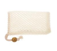 TINEASUR Beige Nylon Soap Pouch Drawstring Design with Pocket for Soap Storage and Massage Exfoliation Suitable for Rough Dry Flaky Skin Knees Bathing Shower Supplies Random Color