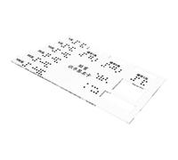 TINEASUR Braille Number Card Acrylic Braille Money Reader Guide Card for Currency Identification Transactions and On-the-go for Blind Individuals