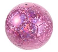 TINEASUR Bright Iridescent Soccer Ball Size 5 with Holographic Surface and Reflective Grid Texture, Easy to Spot Outdoor Practice Ball for Casual Outdoor Drills and Team Games