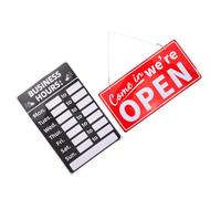 TINEASUR Business Opening Hours Sign for Store and Restaurant, Pvc Material with Assorted Colours, Easy to Hang and Sturdy Long-term Use, Changeable Open Closed Sign for Business