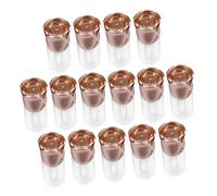 TINEASUR Carry Lip Balm Containers with Rose Shape Caps Lightweight and Portable 15pcs Lip Gloss Tubes Proper Capacity for Everyday Makeup Session and Travel