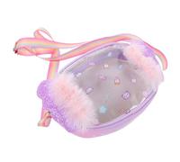 TINEASUR Cartoon Crossbody Bag with Glitter Ribbon and Wing Candy Design Small Shoulder Purse for Little Star Motifs Durable Wallet for School and Birthday Gifts