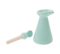 TINEASUR Ceramic Essential Oil Diffuser Jar 70ml Spa Cosmetic Storage Bottle Vintage Blue Dropper for Salon and Personal Use