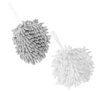TINEASUR Chenille Sponge Hanging Hand Towels Hand Drying Towels 2pcs Quick-Drying, Easy to Grip with Ball Shape and Cartoon Style for Bathroom and Kitchen for Cleaning Glass