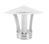 TINEASUR Chimney Cap Chimney Flue Cowl 10cm Stainless Steel Lightweight Easy to Install Metallic Rainproof Cover for Outdoor