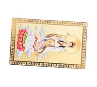 TINEASUR Chinese Feng Shui Gold Kwan Yin Protection Amulet Card, Delicate Metal Religious Buddhist Charm for Luck and Success, Traditional Chinese Style Card for Home and Personal Use