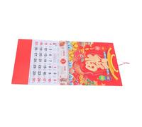 TINEASUR Chinese Year Wall Calendar with Fu Character Monthly Lunar Calendar for Home Office Commercial Spaces Zodiac Horse Theme Multi Country Holidays Display