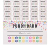 TINEASUR Classroom Punch Cards Incentive Reward Cards for Students 50 Sheets Portable Teaching Prop for School Behavior Motivation