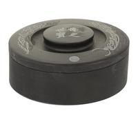 TINEASUR Covered Inkslab Preserve Inkwell Grinding Stone Black Retro Style Practical Sturdy Desk Decoration for Friends Who Like Calligraphy Or Painting