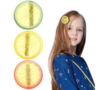 TINEASUR Cute Lemon Fruit Hair Clips Portable Accessories 3pcs Lightweight Plastic Slices Hair Barrettes for Girls Suitable for Parties and Shopping