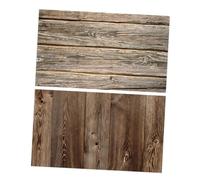 TINEASUR Double-sided Marble Photography Backdrop Paper Flat Lay Background for Dark Brown Wood Gr