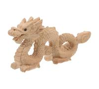 TINEASUR Dragon Khaki Ornament Symbolizing Luck and Prosperity, Wooden and Dragon Decor with Unique Craft and Delicate Design Tabletop for Fengshui Desktop Decoration Home