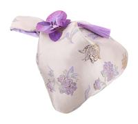 TINEASUR Elegant Brocade Wrist Bag with Orchid Tassel for Evening Parties | Shimmering Floral Embroidery, Vintage Chinese Style, Carries Cash and Cards, for Hanfu Wearers