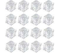 TINEASUR Fake Ice Cubes Artificial Ice Cubes 50pcs Acrylic with High Simulation Effect and Lightweight Design for Table Setting and Food Display Photography Props