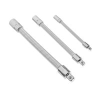 TINEASUR Flexible Socket Extension Bar Tool Sturdy Silver Flexible Wrench Extension Bar Adapter 3pcs Made of Steel for Accessibility to Narrow Spaces and Car Engine Repair