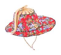 TINEASUR Foldable Women Travel Hat Portable Bamboo Wide Brim Sun Shade Hat for Beach Outdoor Vacation with Breathable Design and UV Protection