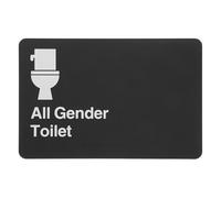 TINEASUR Gender Restroom Door Sign with Braille, Stainless Steel All-gender Toilet Identification Signage for Business and Public Restrooms, Inclusive Bathroom Wall Decorative Safety Sign