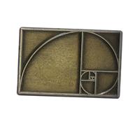 TINEASUR Golden Ratio Geometry Brooch Pin Artistic Medieval Design Badge for Math Enthusiasts Classroom Graduation and Teacher Versatile Accessory for Stylish Outfits