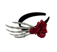 TINEASUR Halloween Skull Hand Flower Hairband Cosplay Headband for Parties Unique Day Dead Costume Accessory for Halloween and Themed Celebrations