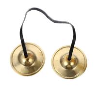 TINEASUR Handmade Brass Cymbals Bell for Yoga Meditation and Religious Ceremony Finger Cymbals for Buddhist Practices