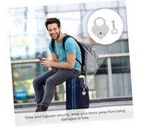 TINEASUR Heart-Shaped Couple Wishing Lock Silver Rust-Resistant Love Padlock for Scenic Spots Suitcases Charm