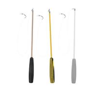 TINEASUR Interactive Kitten Cat Teaser Stick Three-section 3 Pieces Glass Fiber for Household Fun Random Color