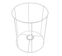 TINEASUR Iron Lamp Shade Frame for Home Lighting Makeover and Festivals with Versatile Compatibility and Protective Design, Vintage White Metal Lamp Frame Holder 11x9 Inch
