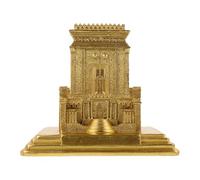 TINEASUR Jerusalem Building Sculpture Resin Religious Israel Temple Model with Imitation Metal Texture Lightweight Elegant Artistic Statue for Table and Office Decoration, Functional