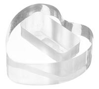 TINEASUR Kazoo Display Holder Heart Shape Acrylic Decorative Display Stand Fine Grinding Process Smooth Surface Assorted Color for Showcase and Table