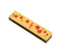 TINEASUR Kids Wooden Harmonica Toy with Fruit Pattern, Beginner Mouth Organ Musical Instrument for Boys and Girls, Portable Harmonica for Toddlers and Party Favors