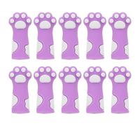 TINEASUR Knitting Needle Protectors and Tweezers Caps 10pcs Silicone Cat Paw-Shaped Prevent Slipping and Protect Small Nail Cuticle Scissors for Knitting Projects and Manicure