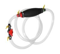 TINEASUR Manual Hand Pump Siphon Hose for Gasoline and Water Transfer with Switch and 2m 16mm Tubing, Transfer Pump for Car Emergency and Diesel Fluid Extraction