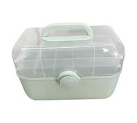 TINEASUR Medicine Storage Box Medicine Storage Container Multi-layer Large Capacity with Handle Design, Household First Aid Organiser Easy to Carry for Travel and Home Use