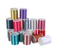 TINEASUR Metallic Embroidery Thread Set Sparkly Cross Stitch Thread for Hand Machine Embroidery Quilting Crochet Knitting Multicolor Spools Random Color