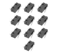 TINEASUR Micro Limit Switch Sturdy 20pcs with 3 Long Hinge Lever, Rated 5a 125/250v Ac, Black Plastic Push Button Switch for Business Machine Use