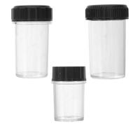 TINEASUR Microscope for Threaded Objective Case Lens Storage 3pcs with Lid, Dustproof of Plastic Container in Efficient Organisation and Safe Protection Objectives Lab and Fieldwork
