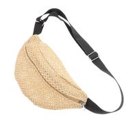 TINEASUR Mini Sling Bag for Women Handmade Woven Fanny Pack Boho Crossbody Pouch for Travel Beach and Daily Outings Lightweight and Portable Design