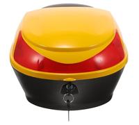 TINEASUR Motorcycle Rear Case Trunk Universal Motorcycle Tail Box Yellow Plastic Storage Simple Installation Safe Design Fine Texture Wonderful Workmanship