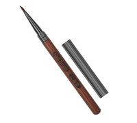 TINEASUR Nail Art Pen for Creating Textured Patterns with Sandalwood Handle and Cap, Triangular Wooden Manicure Pens Comfortable Grip and Thin Brush for Home DIY Nail Art and Salon Use