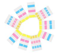 TINEASUR of Self-Adhesive Page Tabs Assorted Colours, Pet Material Sticky Index Tabs 3 Sets Impermeable and Light Weight as Bookmarks and Page Markers for Office and Home Use