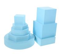 TINEASUR Photography Props Set Multi-purpose 8pcs Geometric Cube and Convenient to Carry Or Place Made of Lightweight Foam Material Simple for Jewelry Photography and Photo Shoot